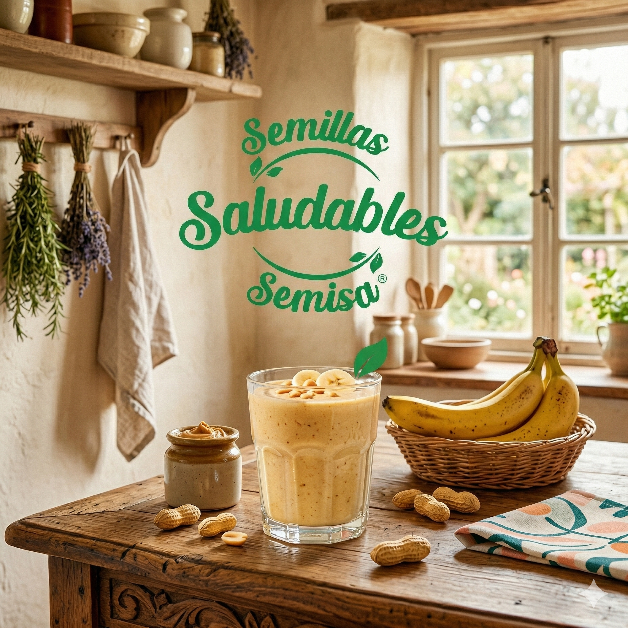 Batido Energético de Maní y Banano